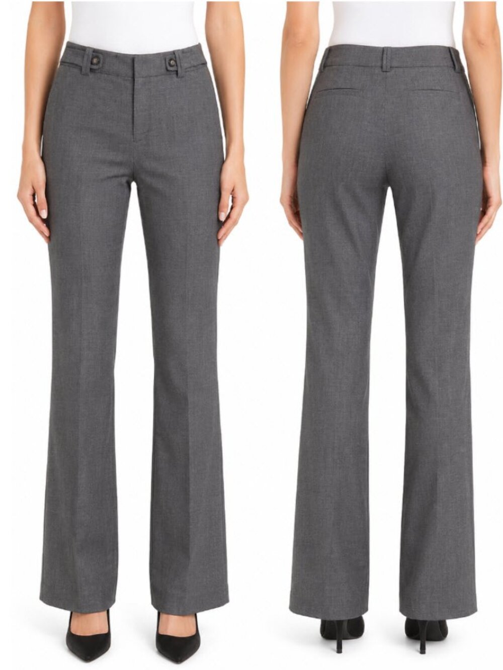 Banana Republic Jackson Fit Grey Wool Straight Leg Pants Size 6P Petite
